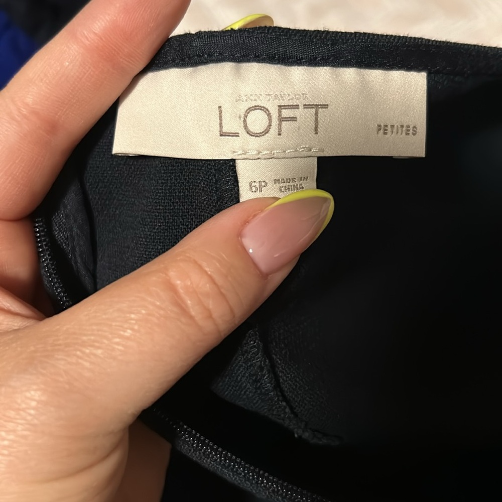 Ann Taylor Loft Black Fit and Flare Dress - 6 Petite - Picture 5 of 6